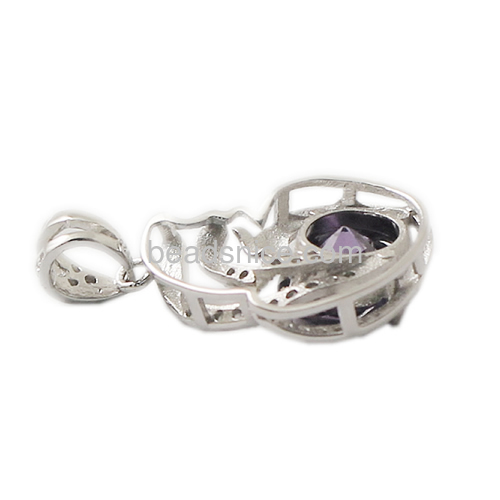 Pendant 925 silver amethyst design for ladies jewely