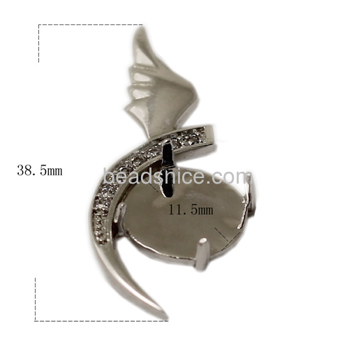 Pendant mount Zircon brass in hot jewelry design