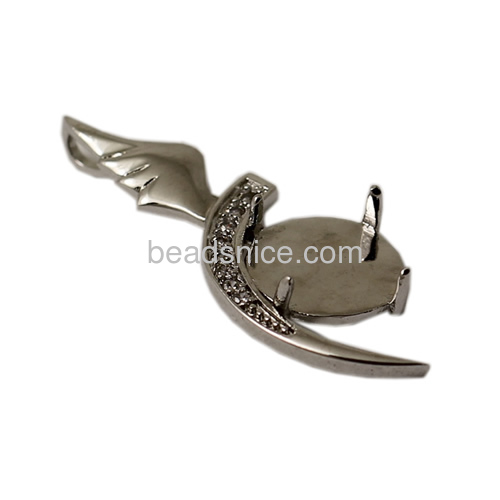 Pendant mount Zircon brass in hot jewelry design