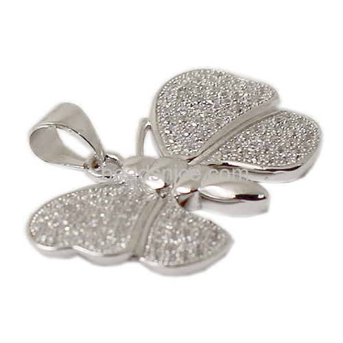 Pendant 925 sterling silver butterfly zircon