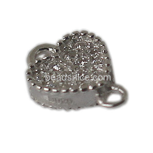 925 silver connectors heart lock for your unique couple jewelry