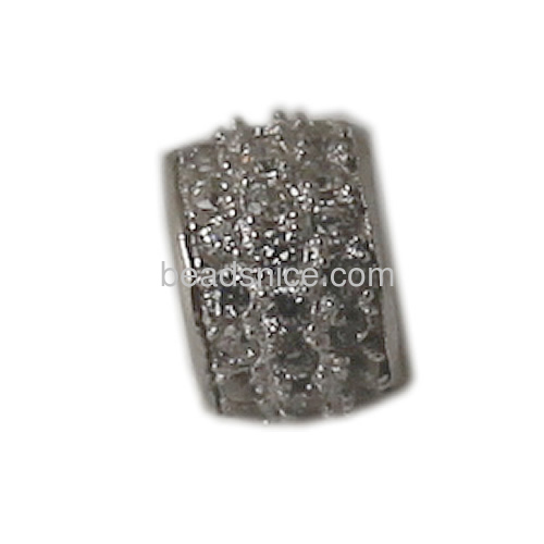 925 Sterling silver CZ round beads