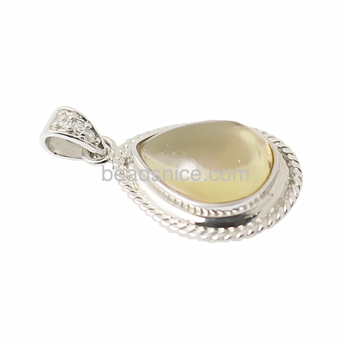 Pendants  925 sterling silver teardrop citrine for necklace designs