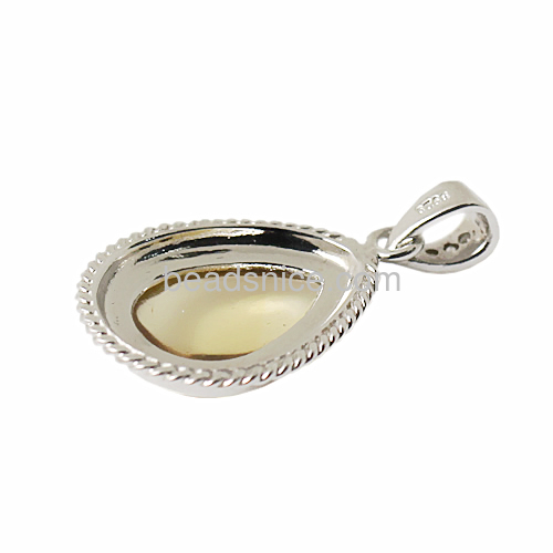 Pendants  925 sterling silver teardrop citrine for necklace designs