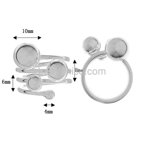 925 Silver stack rings base without crystal for women wholesale retail fine jewelry findings