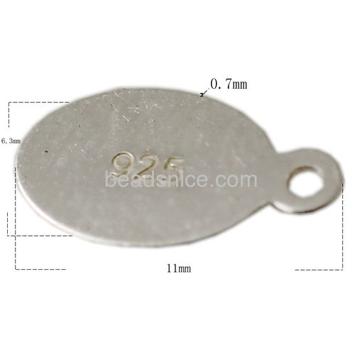 wholesale engravable charms Sterling silver  Custom Engraved Jewelry Tags