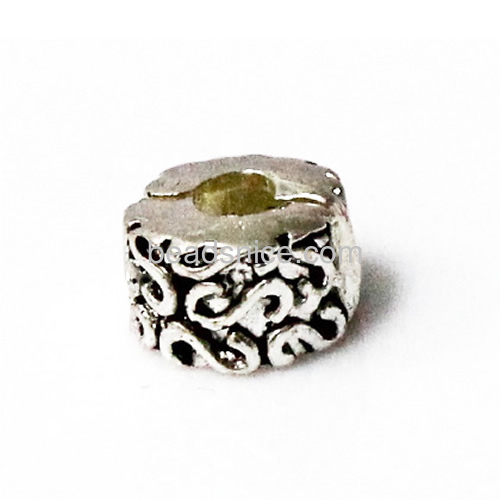 925 sivler floral designs round beads clip nice for own custom bracelet