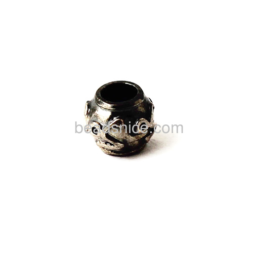 925 silver round European charm beads nice for boys' style