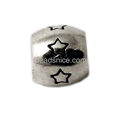 Best friend star round beads wholesale 925 silver jewelry findings