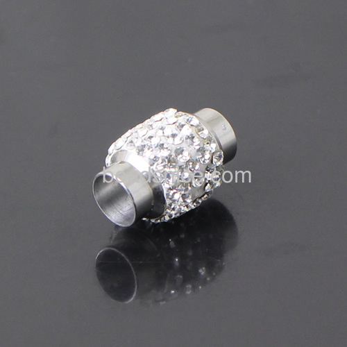 Stainless steel magnet buckle stone beads