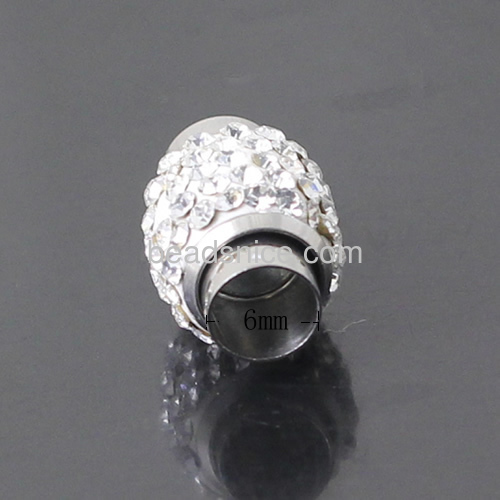 Stainless Steel stone beads magnetic cllasp in wholesale