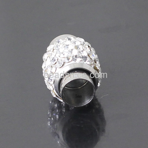 Stainless steel magnet buckle stone beads