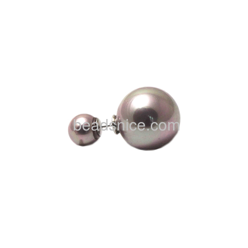925 silver earring shell beads studs
