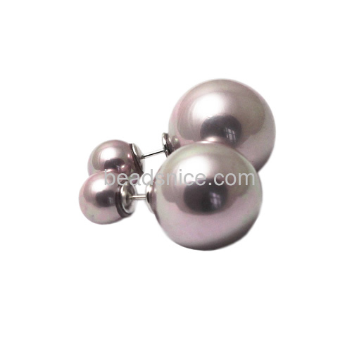 925 silver earring shell beads studs