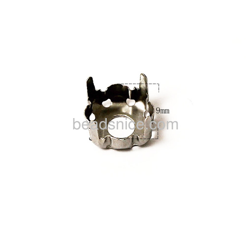 Pendant bezel setting with 4 prongs Jewelry findings brass desk-shaped