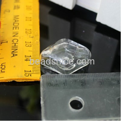 Zakka diamond shaped glass bubble jewelry parts