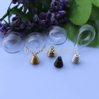 Zakka round glass ball vials jewelry nice for making your own necklace