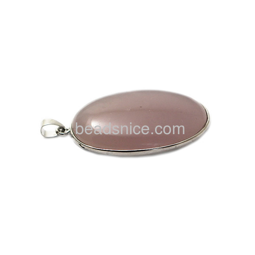 Jewelry gemstone pendants brass oval nice for your necklace