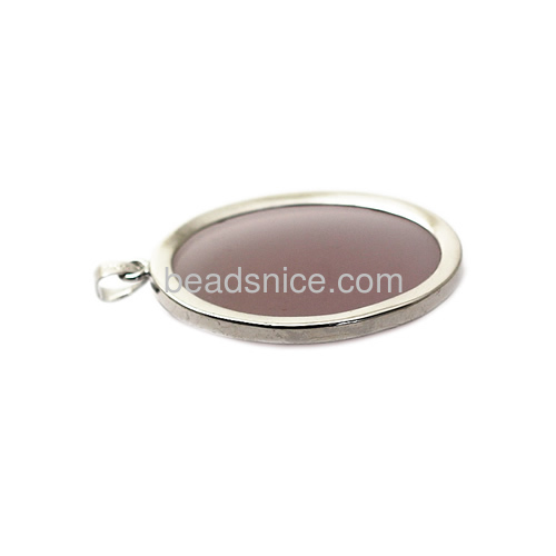 Jewelry gemstone pendants brass oval nice for your necklace