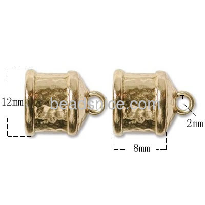 Jewelry brass bead end cap with ring,many color available