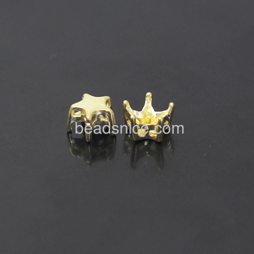 Brass base with prong for your earring parts, star