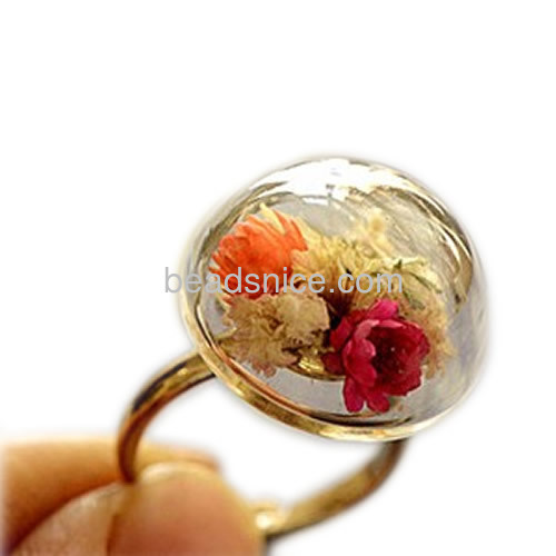 Zakka round dome glass bubble transparent for rings accessory