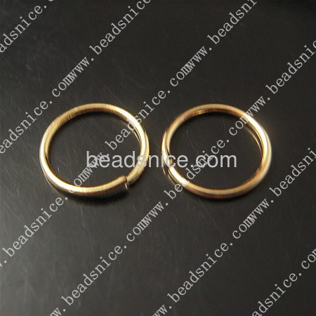 Open jump ring real 14k gold plating rings wholesale jewelry accessory brass DIY nice for your jewelry nickel-free lead-safe