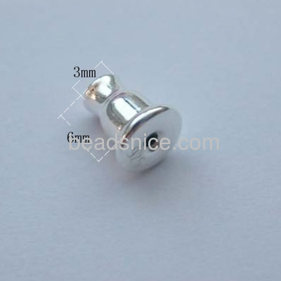 Ear nut earring back earring stopper 925 stering silver 3X6mm