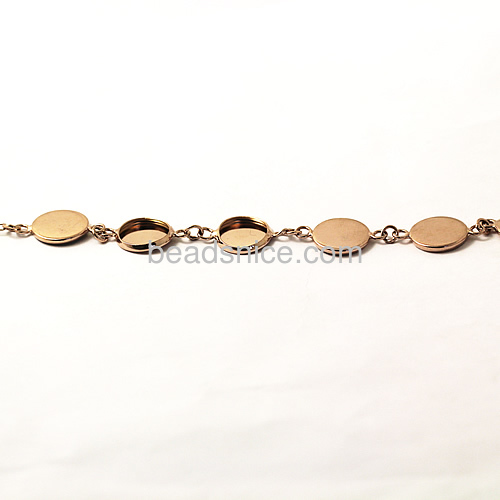 Bracelet bases blank pad jewelry bracelets findings real-gold plated oval Adjustable fit cabochon size 12mm