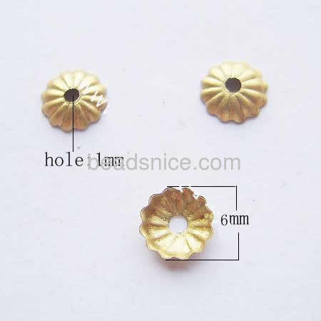 Bead cap flower wholesale jewelry accessory brass more colors and size for you choice lead-free nickel-free