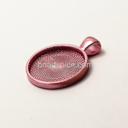 Zinc Alloy Pendant base  23mm, Hole About:4x6mm,Nickel-Free,Lead-Safe