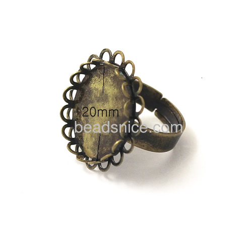 Brass ring finding,base diameter:20mm,ring size:13#,nickel free,lead safe,