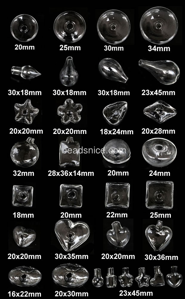 Glass crystal ball handmade jewelry creative variety of optional accessories more than 5 different shapes