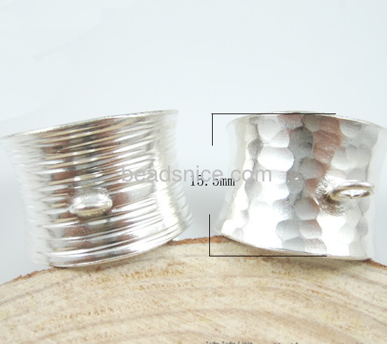 Sterling silver ring blanks base settings finger ring charms hammered pattern fit handmade wholesale rings jewelry accessory DIY