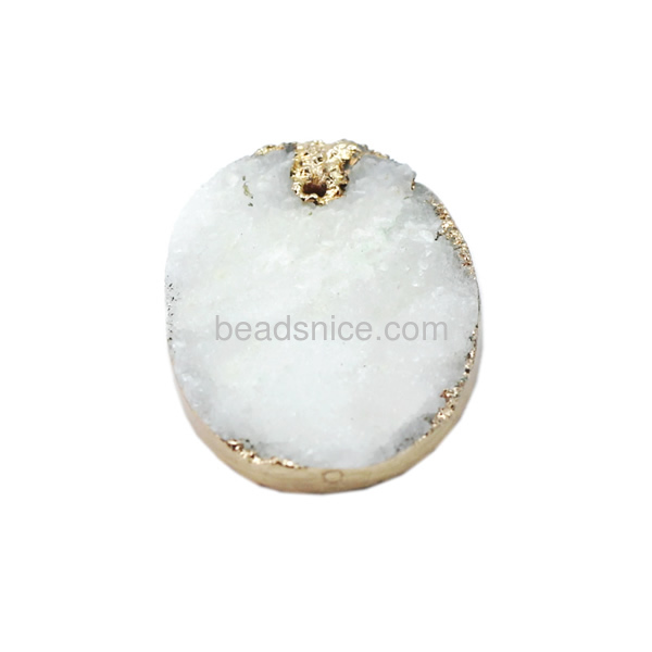 Natural Colored Druzy pendants wholesale in factory price