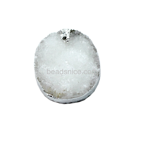 Natural Colored Druzy pendants wholesale in factory price