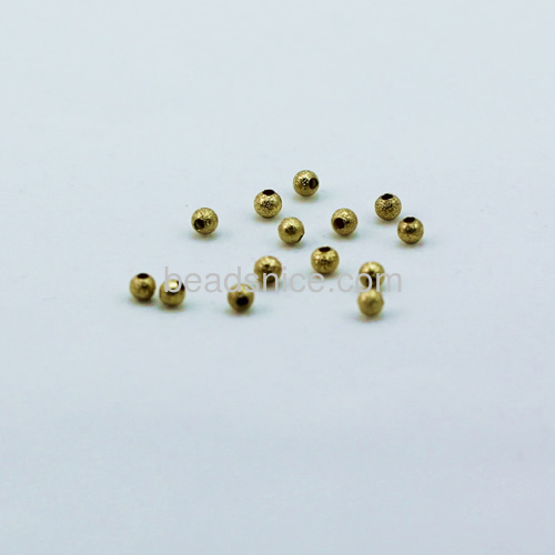 Stardust bead spacer beads round loose bead sparkle bling fit necklace bracelet DIY wholesale bead jewelry making supplies brass