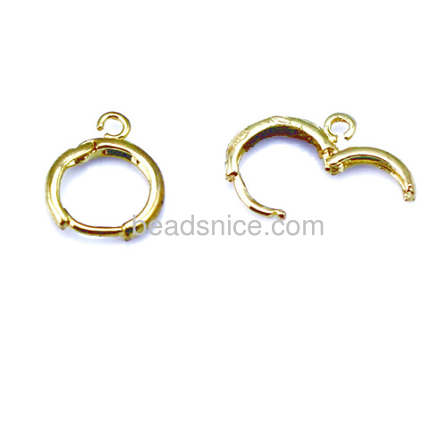 Spring ring earring brass inside diameter 8mm hole:about 1mm  nickel free lead safe