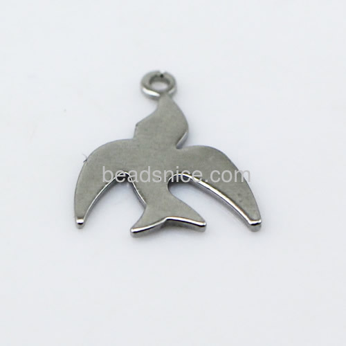 Pendant Charm Jewelry pendant findings Brass lead-safe nickel-free bird-shaped
