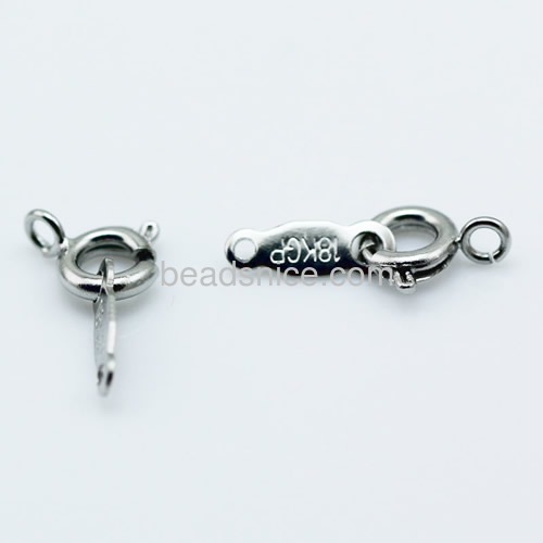 Spring Ring Clasp Jewelry Clasps Brass Lead-free Nickel Free Donut