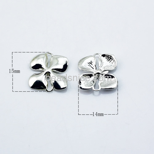 Quatrefoil connector Jewelry Connectors Brass lead-safe nickel-free leaf