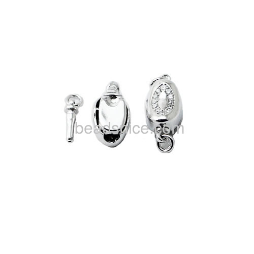 Box Clasps Jewelry Clasps Sterling Silver Oval-shaped