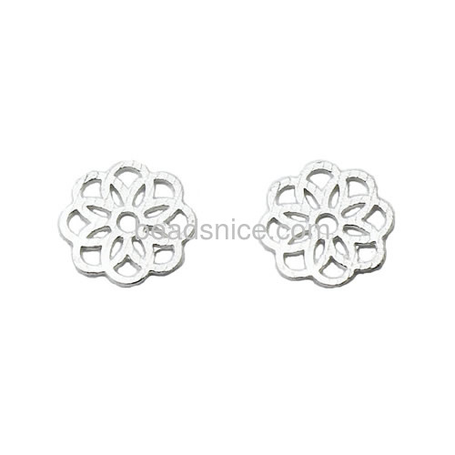 Filigree Components Jewelry Findings Sterling Silver Flower