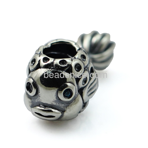 Fish charms beads fit european bracelet