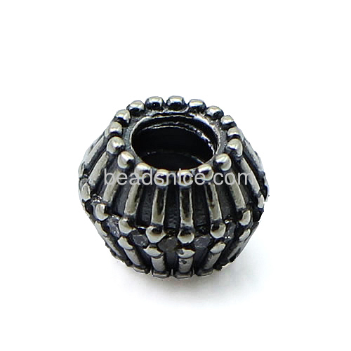 Solid 925 sterling silver european charm beads for bracelet