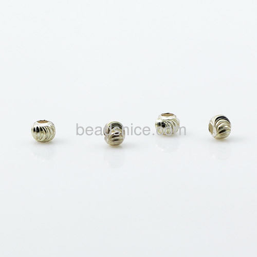Sterling Silver t Beads 3mm hole:1mm