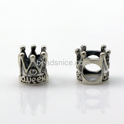 925 thai silver beads crown charms
