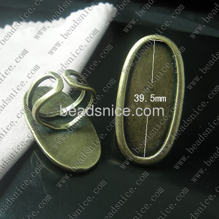 Ring base,lead-safe,nickel-free,oval
