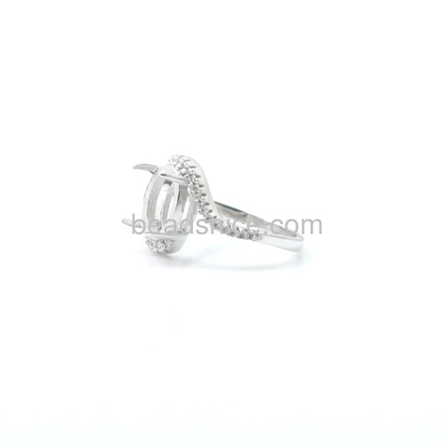 Ring setting zircon 925 sterling silver jewelry wholesale