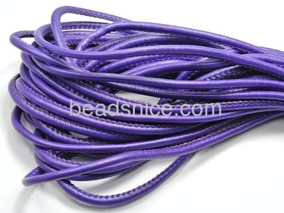 Stitched leather cord PU cords round
